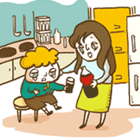 お腹が痛い子どもにはコーラを飲ませる？