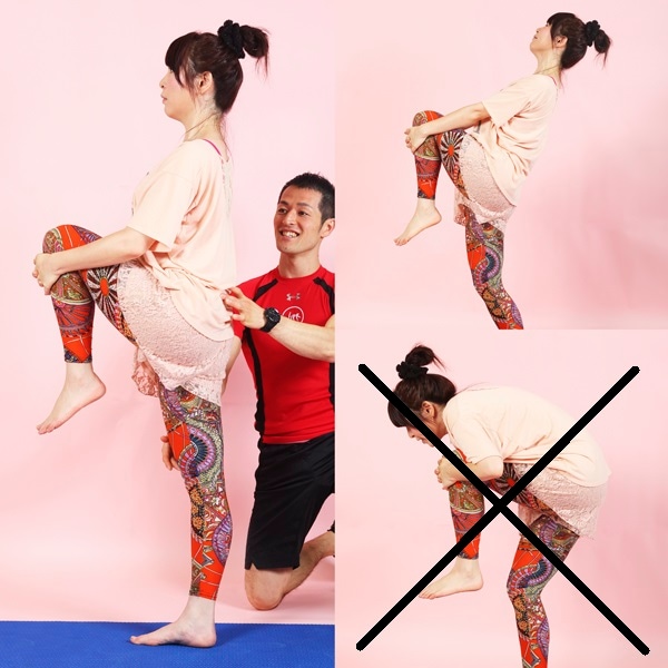 ニーハグ・バランス立ち