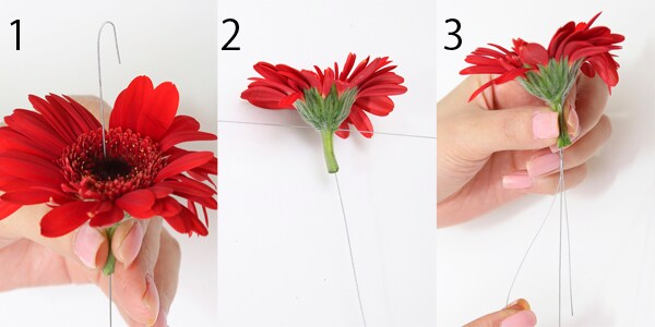 STEP2：お花にピアッシング