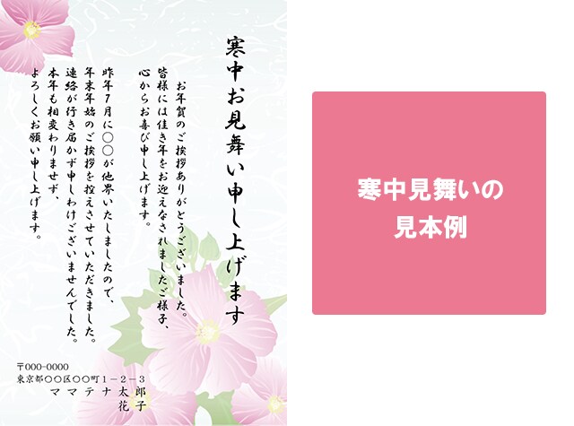 寒中見舞いの見本例