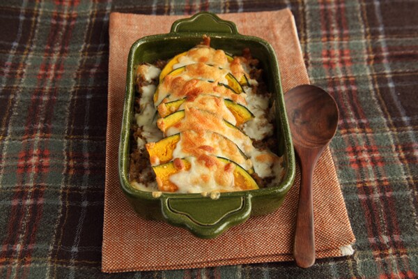 かぼちゃのキーマカレーグラタン