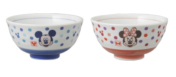 ミッキーとミニーのお茶わん