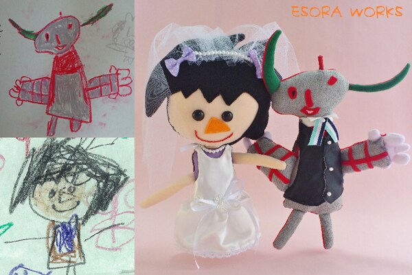 お子さんの絵が可愛いぬいぐるみに!