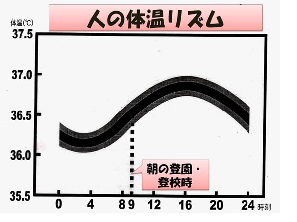 人体の体温リズム