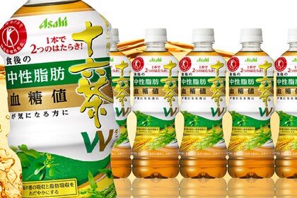 食事と一緒に十六茶W PET500ml×48本セット 食後の糖の吸収と脂肪の吸収をおだやかにする、W(ダブル)のはたらきで特定保健用食品の十六茶。すっきりと香ばしく飲みやすい味わい。3680円(税込み・送料込)