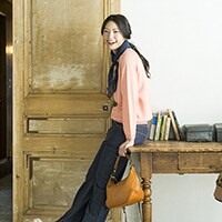 2月2日　春色ニットで仕事の打ち合わせへ