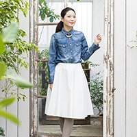 2月21日　デニム×白のさわやかコーデで植物園へ