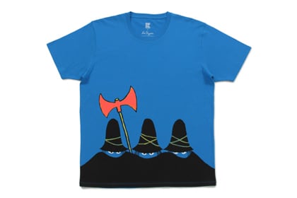 サイズは90cm 〜140cm、大人用SS、S、M、L。親子コーディネートも楽しいですね。『すてきな三にんぐみ』Ｔシャツ ブルー／2700円