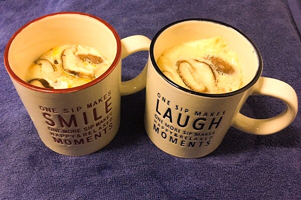 マグカップ茶碗蒸しの出来上がり！