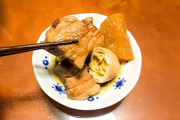 柔らかくてとろける角煮　大根と卵もしっかり炊けて◎