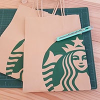 【財布も手帳カバーも！】スタバの紙袋リメイクがカワイイ＆楽しい