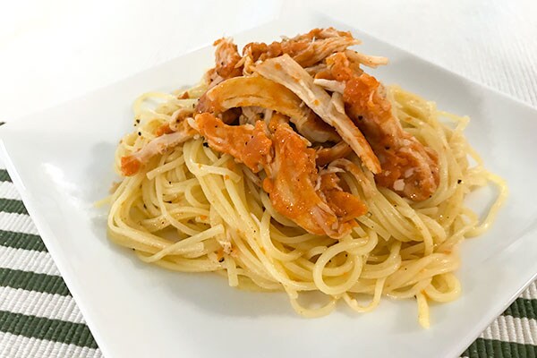 【ファミマ】サラダチキン・カラムーチョでペペロンチーノ作ってみた