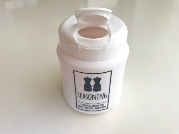 ボトルガムを使った調味料入れ