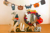 【ハロウィーン】全部100均！手作りリースでおしゃれに飾り付け