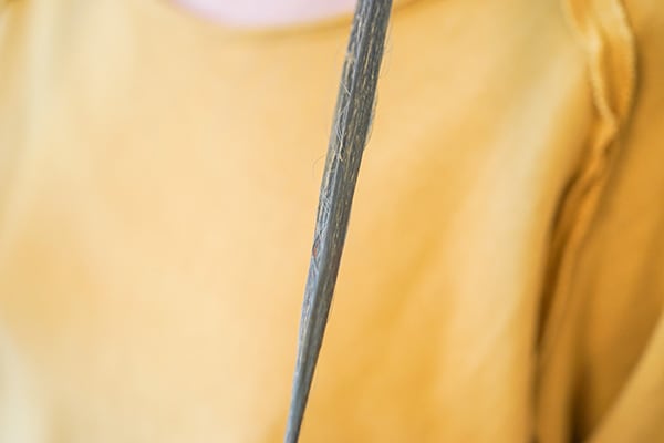 ブルーの髪にゴールド