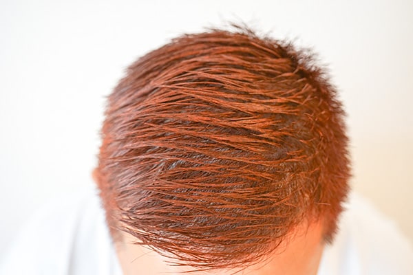 黒髪にオレンジ