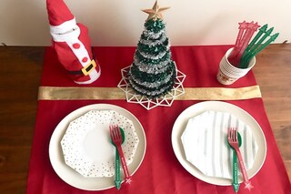【総額800円】ダイソー&セリアで作るクリスマス高見えテーブルコーデ