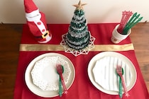 【総額800円】ダイソー&セリアで作るクリスマス高見えテーブルコーデ