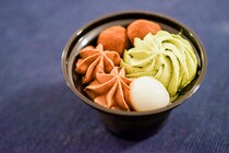 抹茶、チョコ、黒糖、白玉、セブンの和ぱふぇが贅沢でした♪