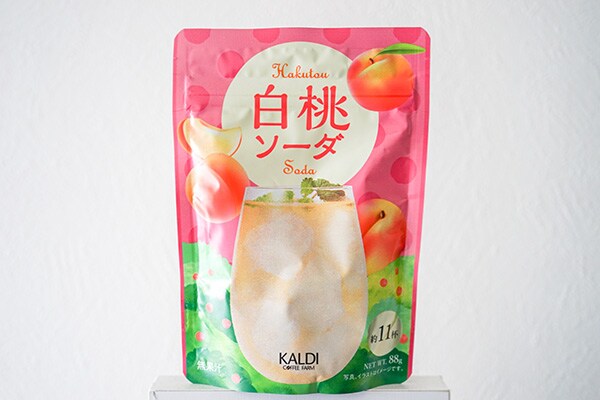 1杯27円!カルディの「白桃ソーダ」が良コスパでした!