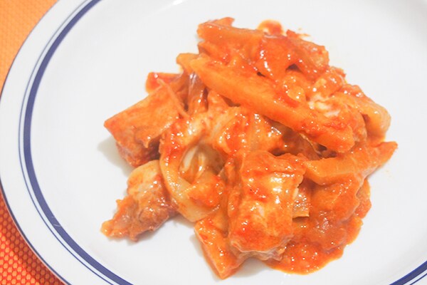 レンチンで韓国グルメ！「ピリ辛チーズタッカルビ」を食べてみた