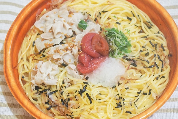 たまには和風もいいよね?梅×豚しゃぶの「和パスタ」はさっぱり系!