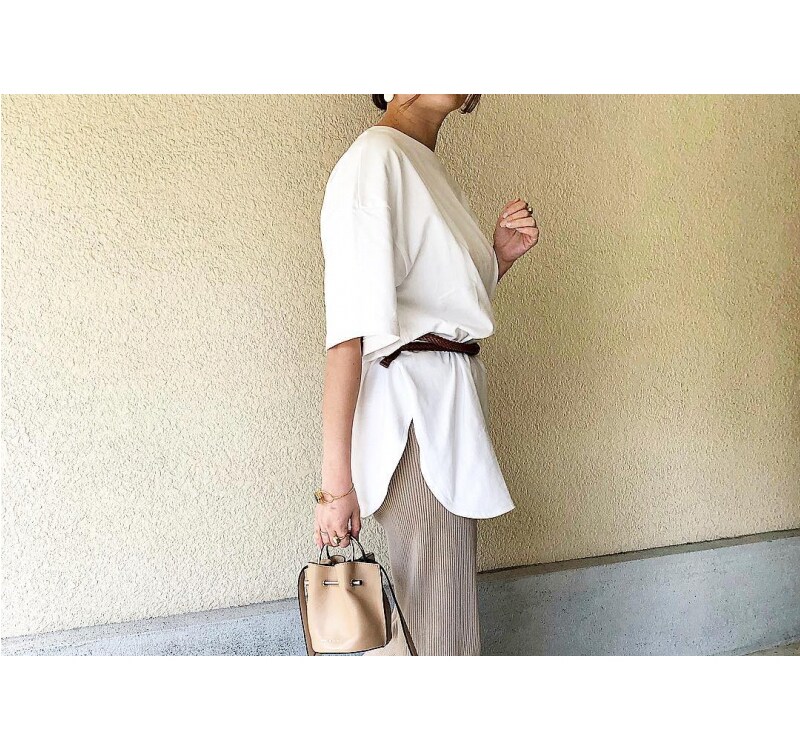 体型カバー&こなれ感◎! GUのヘビーウェイトオーバーサイズT