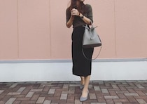 楽チンなのに美シルエット！　GUのタイトスカートで品良くおしゃれに♪