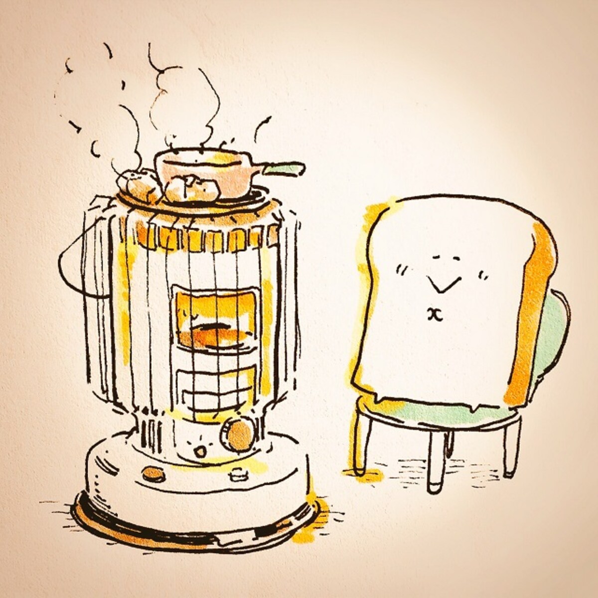 なぜ食パン!?　らおやさんのTwitterイラストにほっこり癒される