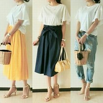 秋色で着回しやすい！　ユニクロのマーセライズコットンTをチェック