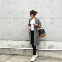 一枚あればこなれ感！　ユニクロのロングニットコート