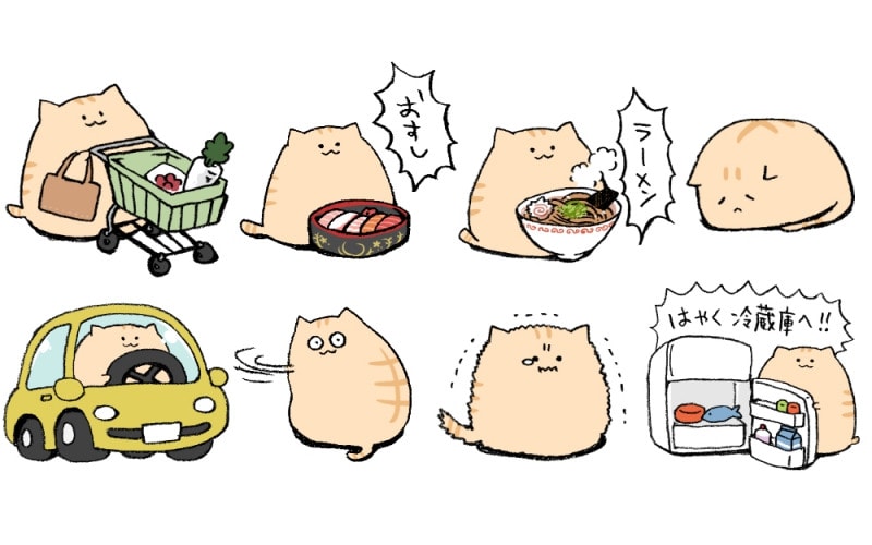 このLINEスタンプが便利！　庭猫もるさんのイラストにめちゃくちゃ和む