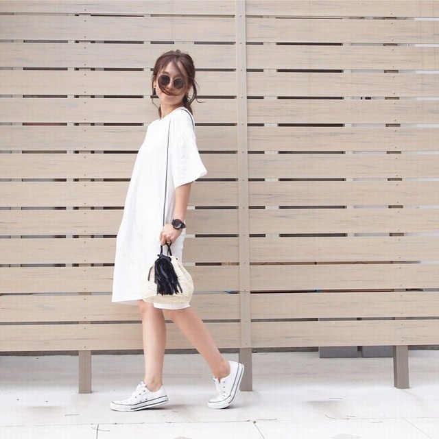 一枚でオシャレ! GUのTドレスが使える