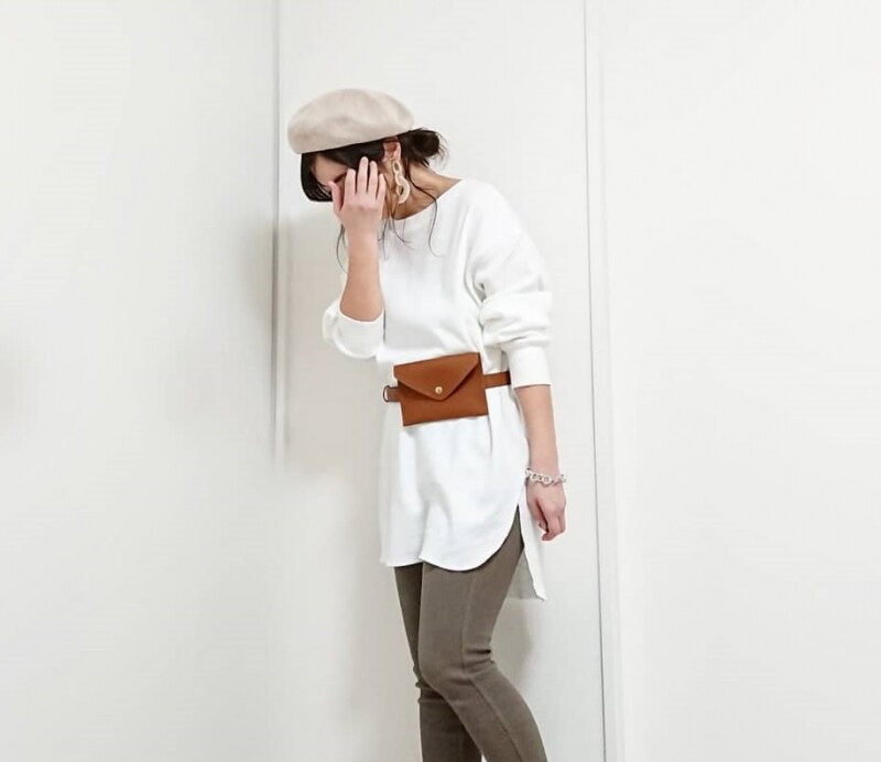 絶妙な丈感が◎！　シンプルに差がつくGUのハニカムロングスリーブT