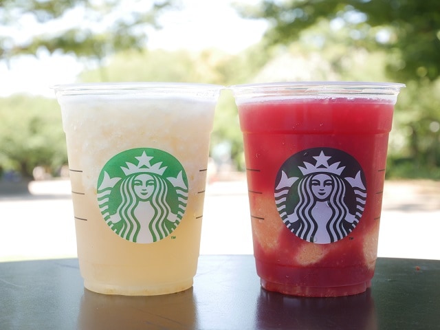 夏全開なスタバ新作！　シャリシャリ食感のフローズンティー2種