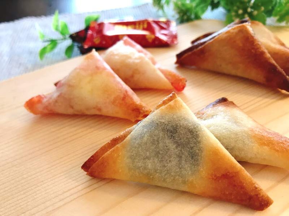 材料2つ！　春巻の皮で作る三角チョコパイが絶品♪