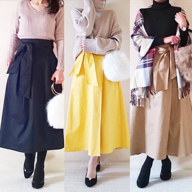 春の着回しボトム! GUのチノフレアマキシスカートが気になる