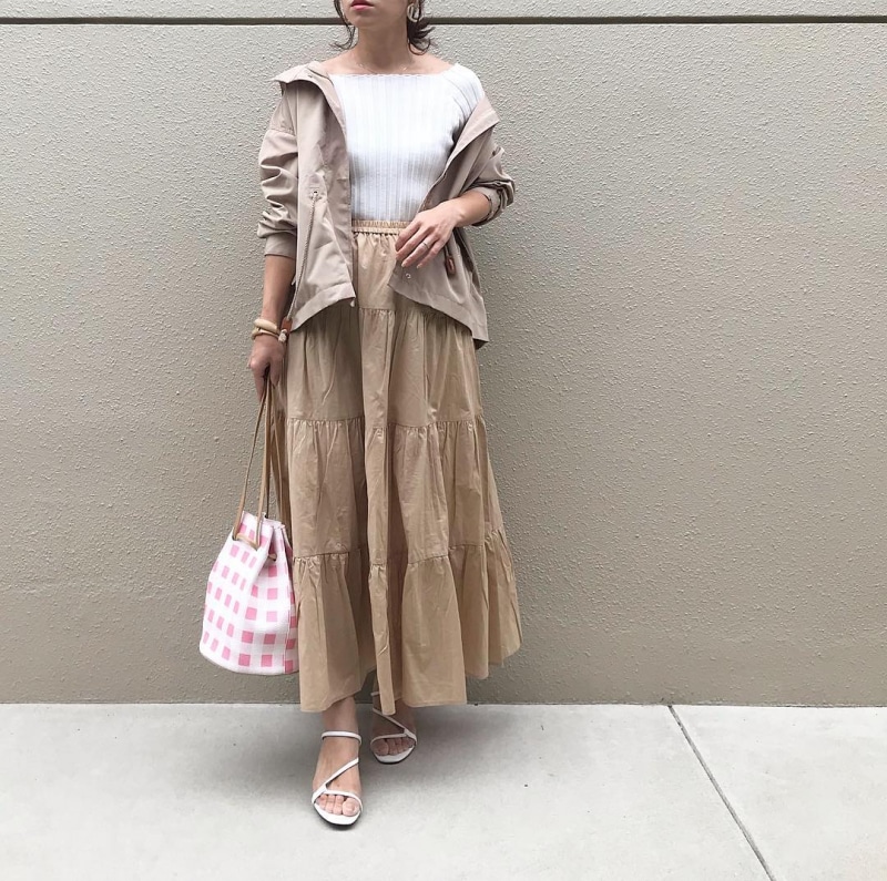 大人かわいい着こなしが叶う! カラバリ豊富なGUのティアードスカート