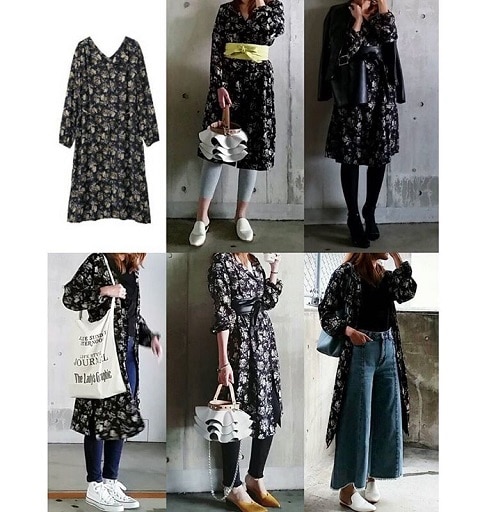 着回しは無限大? GUのフラワーシャツワンピは使い勝手良すぎる