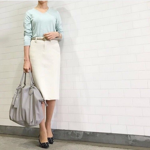 ユニクロのミントグリーンアイテムで作る、ときめき春コーデ