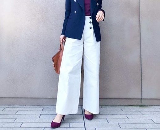 白だって着太りの心配なし！　GUの白ボトムスで着やせコーデ