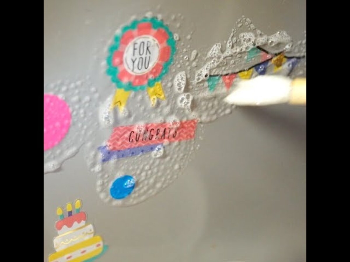 【動画】子どもが貼ってしまったシール、洗剤できれいに剥がせます！シール剥がしの裏ワザ！