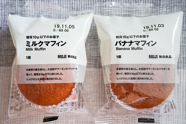小ぶりで食べやすい！無印良品のマフィンは糖質10g以下です