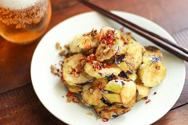 「ナスの山椒揚げ」でビールが止まらない