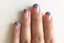 適当なのにおしゃれ！ 半円ネイルまじおすすめです。