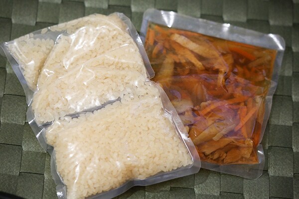 この「おこわ」、約5分で作りました