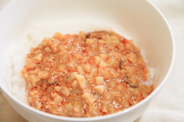 「ごはんにちょいかけ!」があれば、70秒で坦々ごはんが完成!