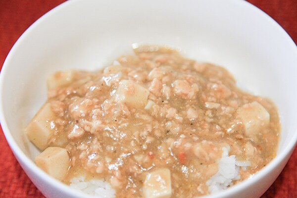 さすがカルディ！レンチン2分でさっぱりレモンの麻婆丼！！