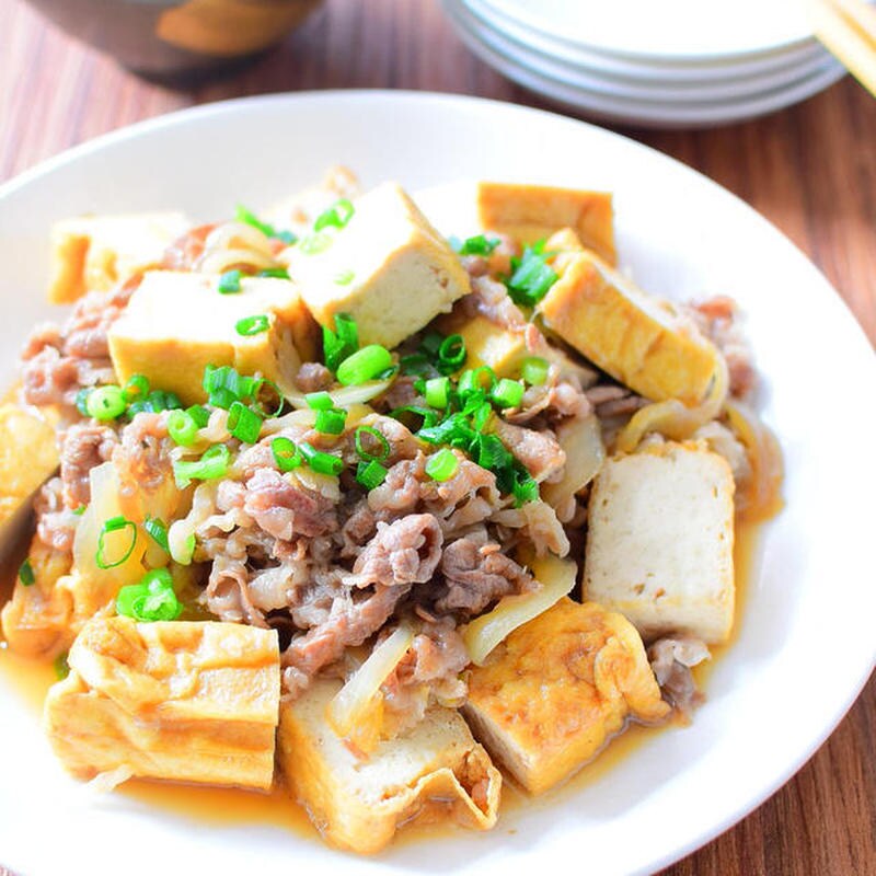 お腹満足！牛肉×厚揚げのボリュームおかず