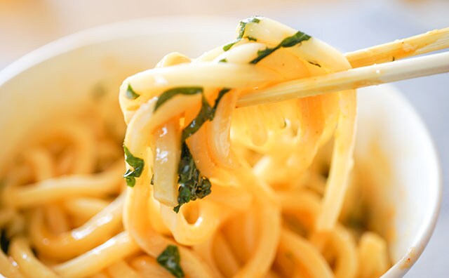 セブンの温かいうどん、この組み合わせはズルい！！